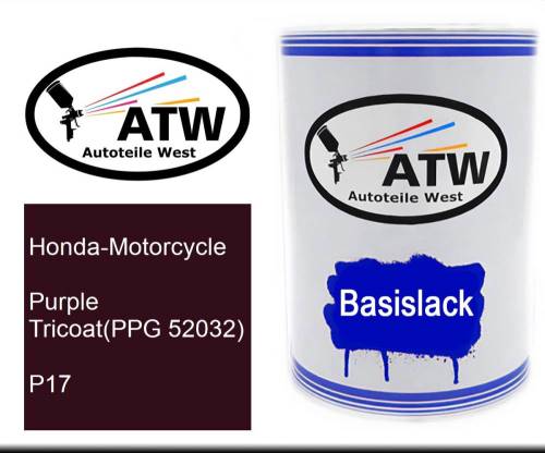 Honda-Motorcycle, Purple Tricoat(PPG 52032), P17: 500ml Lackdose, von ATW Autoteile West.